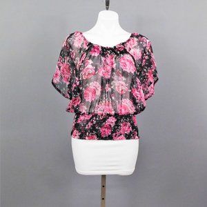Love Potion‎ Women Shirt Black Pink S